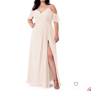 Azazie Dakota Size 18 Petal Pink Dress